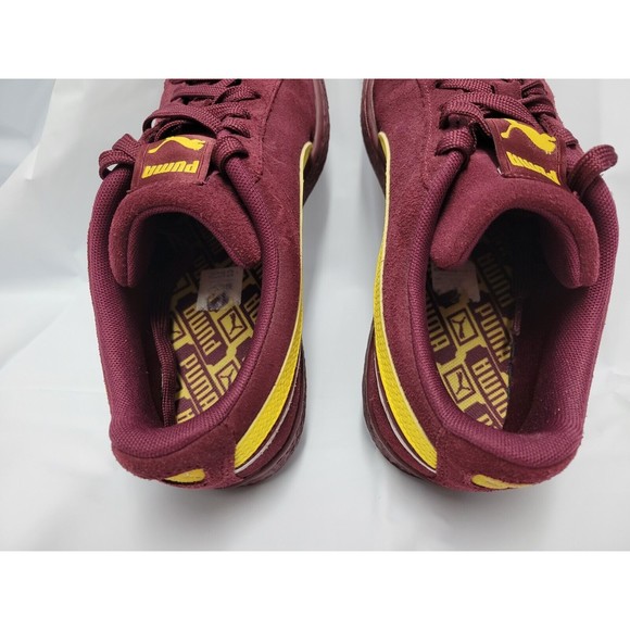 PUMA Suede Triplex Men\'s Size 7 Burgundy Hip Hop Classic Sneaker Old School Red